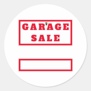 Sticker Rond Vente de garage amusante