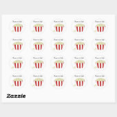 Sticker Rond Vente de Popcorn (Feuille)