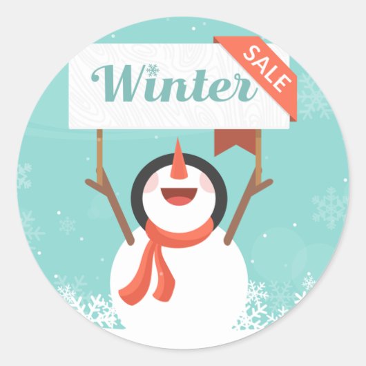 Sticker Rond Vente d'hiver (Devant)