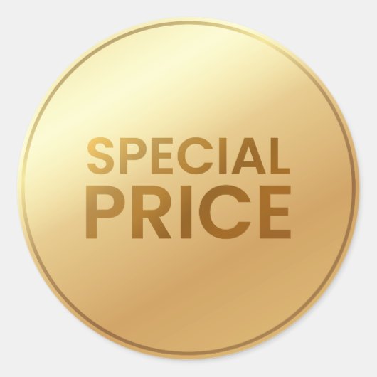 Sticker Rond Vente d'or au prix spécial (Devant)