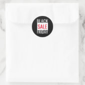 STICKER ROND VENTE NOIR VENDRE BLACK WHITE RED (Sac)