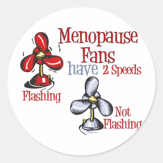 Sticker Rond Ventilateur de ménopause (Devant)