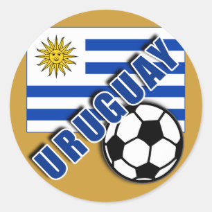 Sticker Rond Ventilateur mondial de football URUGUAY