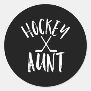 Sticker Rond Ventilateur sportif de la Tante de hockey Cheval c