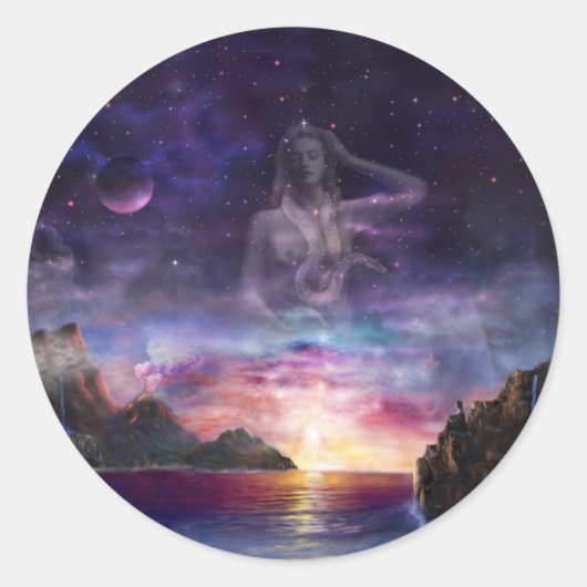 Sticker Rond Vénus à Scorpio (Devant)