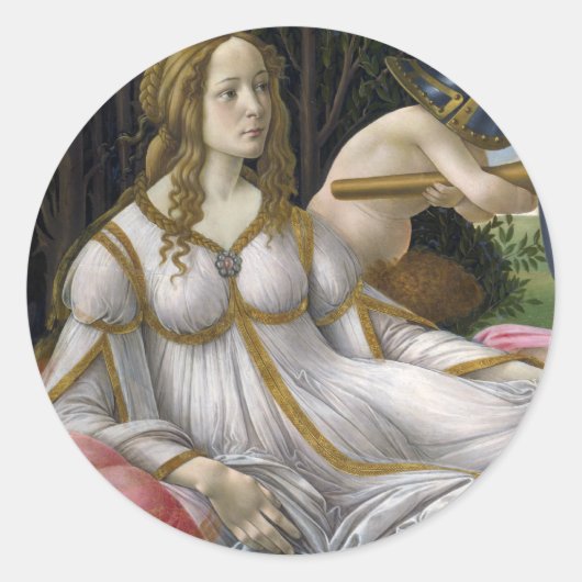 Sticker Rond Vénus et Mars, Sandro Botticelli (Devant)