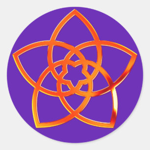 Sticker Rond Venusblume / Venus Flower RED   violet