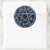 Sticker Rond ver 01 - Piège démon/diable de Salomon - Noir (Sac)