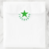 Sticker Rond Verda Stelo (Esperanto Star) (Sac)