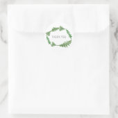 Sticker Rond Verdure Aquarelle Foliage Mariage Merci (Sac)