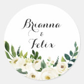 Sticker Rond Verdure Automne Floral Mariage Enveloppe Phoques (Devant)