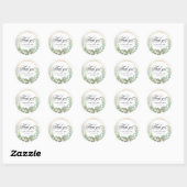 Sticker Rond Verdure Moderne Et Merci Or (Feuille)