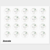 Sticker Rond Verdure or Eucalyptus Rustique Mariage (Feuille)