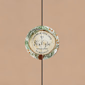 Sticker Rond Verdure Rustique Fait À La Main Avec Amour