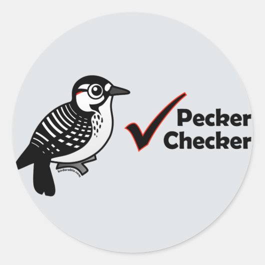 Sticker Rond Vérificateur Pecker (Devant)