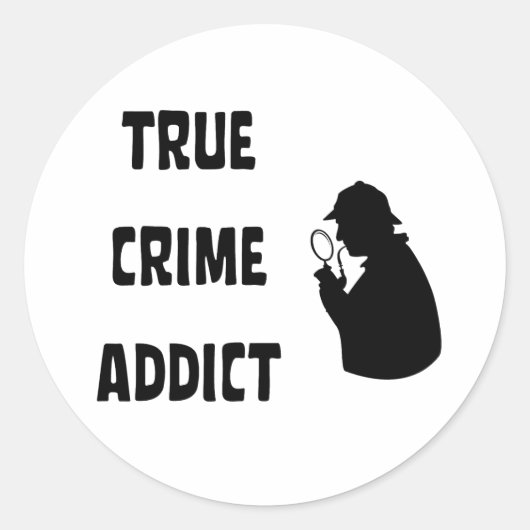 Sticker Rond Véritable adepte du crime (Devant)