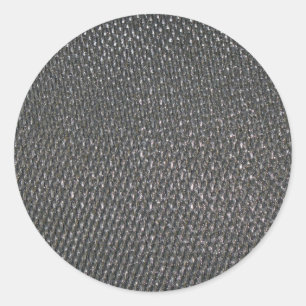 Sticker Rond Véritable fibre de carbone brute texturée
