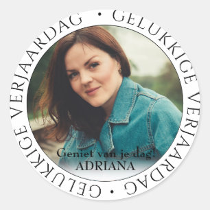 Sticker Rond verjaardag