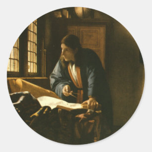 Sticker Rond Vermeer vintage l'autocollant de géographe