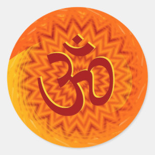 Sticker Rond Vermilion Om