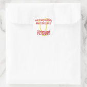 Sticker Rond Vermont - Souriant (Sac)