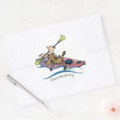 Sticker Rond Vermoosin' Da Yak Kayak Moose Vermont (Enveloppe)