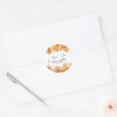 Sticker Rond Verona Sunset Blooms Gold Merci Mariage (Enveloppe)