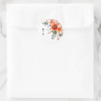 Verona Sunset Bright Orange Moderne Mariage Floral