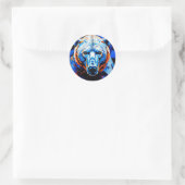 Sticker Rond Verre coloré ours (Sac)