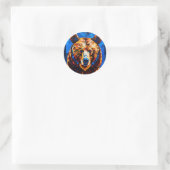 Sticker Rond Verre coloré ours (Sac)