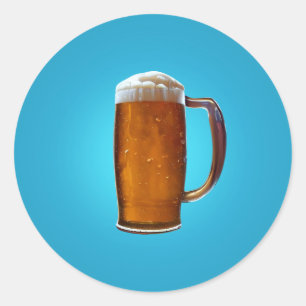 Sticker Rond Verre de bière