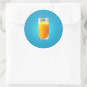 Sticker Rond Verre de jus d'orange (Sac)