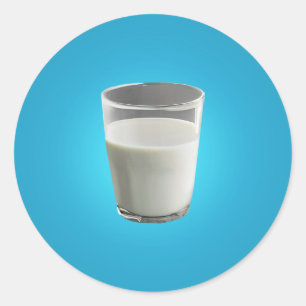 Sticker Rond Verre de lait