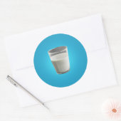 Sticker Rond Verre de lait (Enveloppe)