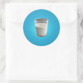 Sticker Rond Verre de lait (Sac)