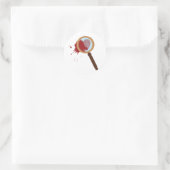 Sticker Rond Verre de nivellement détective (Sac)