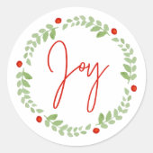 Sticker Rond Verre de Noël d'aquarelle (Devant)