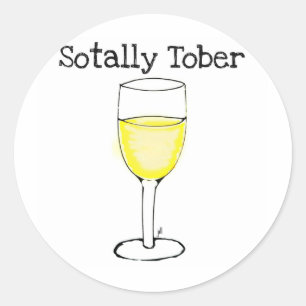 STICKER ROND VERRE DE VIN DE SOTALLY TOBER DRÔLE