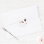 Sticker Rond verre de vin rouge sur papier (Enveloppe)