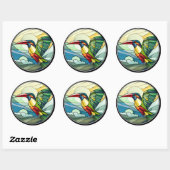 Sticker Rond Verre doux Toucan Bird (Feuille)