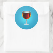 Sticker Rond Verre du port (Sac)