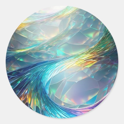 Sticker Rond Verre Escalade Abstrait (Devant)