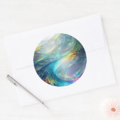 Sticker Rond Verre Escalade Abstrait (Enveloppe)