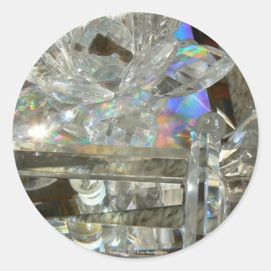 Sticker Rond Verre, marbres et miroir (Devant)