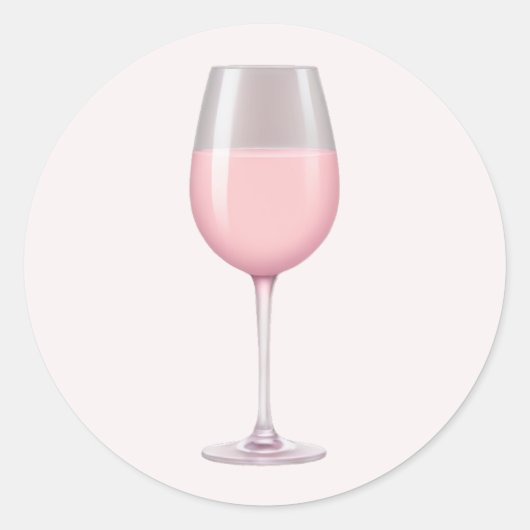 Sticker Rond Verre rose Emoji Art (Devant)