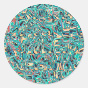 Sticker Rond Verre spectral Abstrait