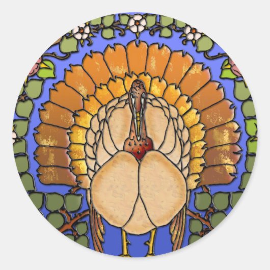 Sticker Rond Verre verni Grâces à la Turquie (Devant)