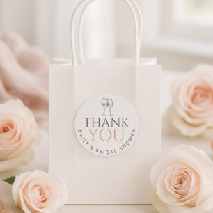 Sticker Rond Verres à vin Doodle Merci Enterrement de Vie de Je