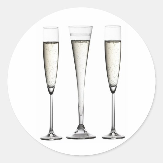 Sticker Rond Verres Champagne (Devant)