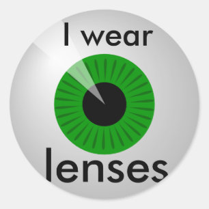 Sticker Rond Verres de contact